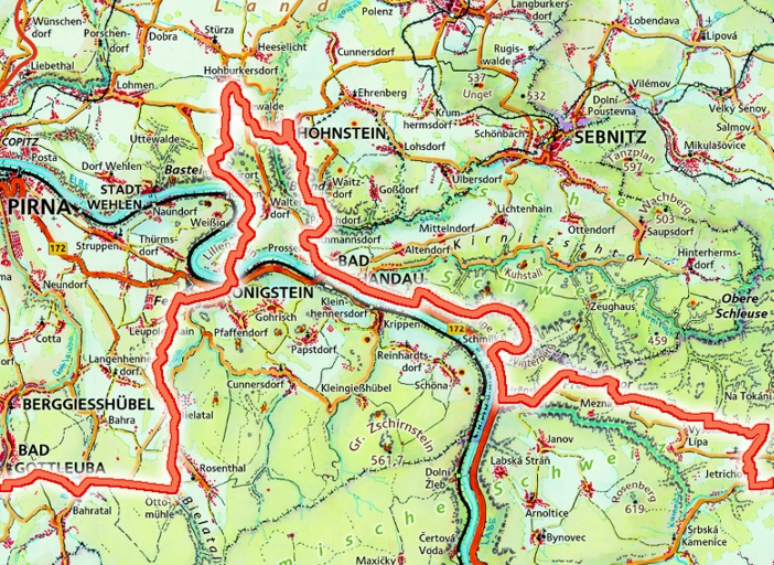 Karte EB-Weg