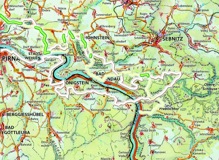 Karte historischer Malerweg