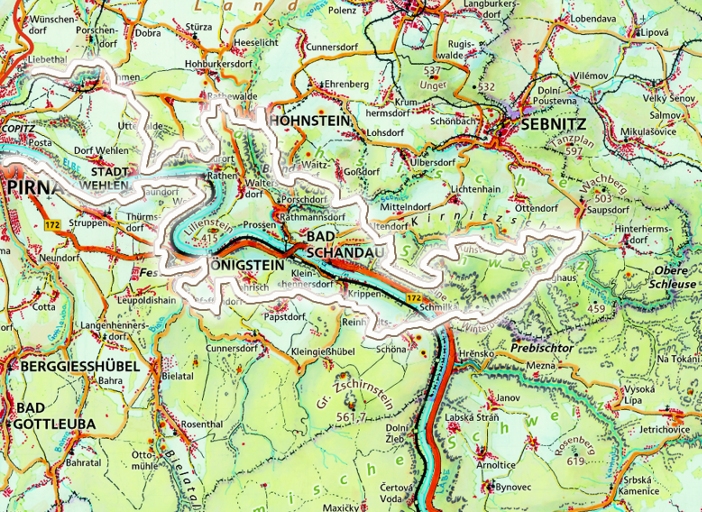 Karte Malerweg