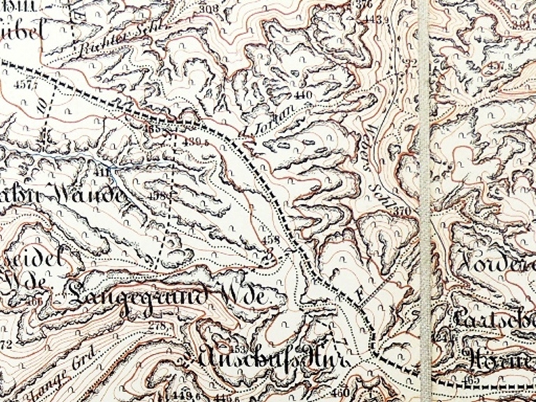Der Grenzweg auf der Sächsischen Äquidistantenkarte von 1878
