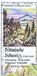 Karte Böhmische Schweiz mit Forststeig Elbsandstein