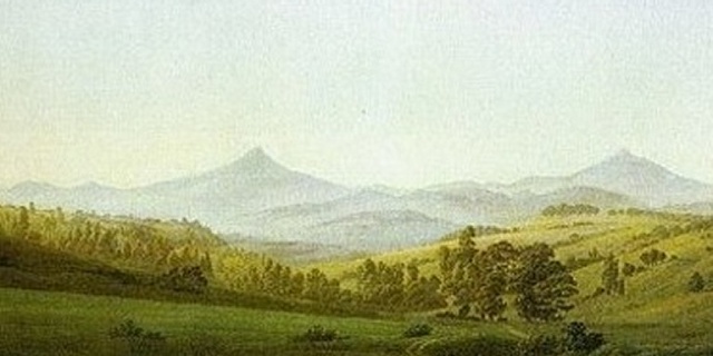 Friedrich, C. D.: Böhmische Landschaft mit dem Milleschauer