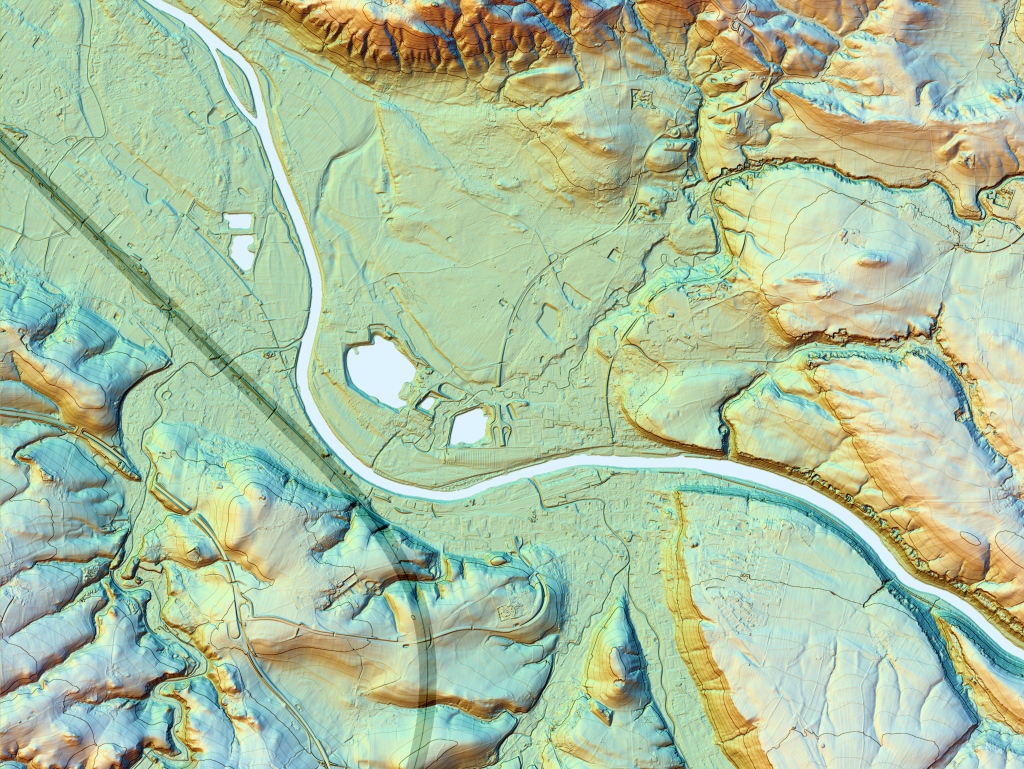 Korridorgrundkarte fein, Peucker