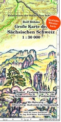 Karte Sächsische Schweiz mit Forststeig Elbsandstein